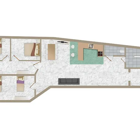Apartment Prime Old Town Location With 3 Bedrooms For 1-7 Guests